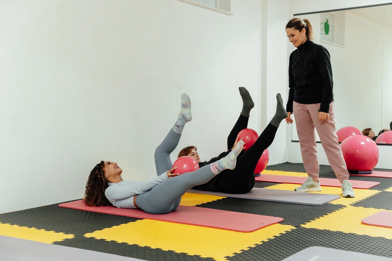 mat pilates class at center