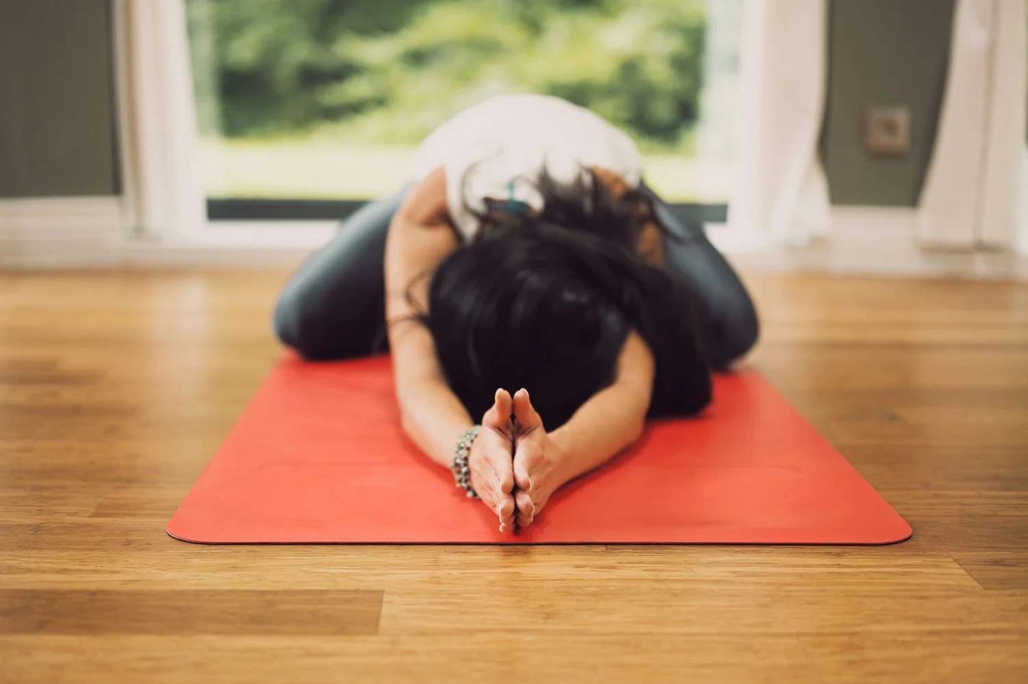 resting deeply in a yin pose