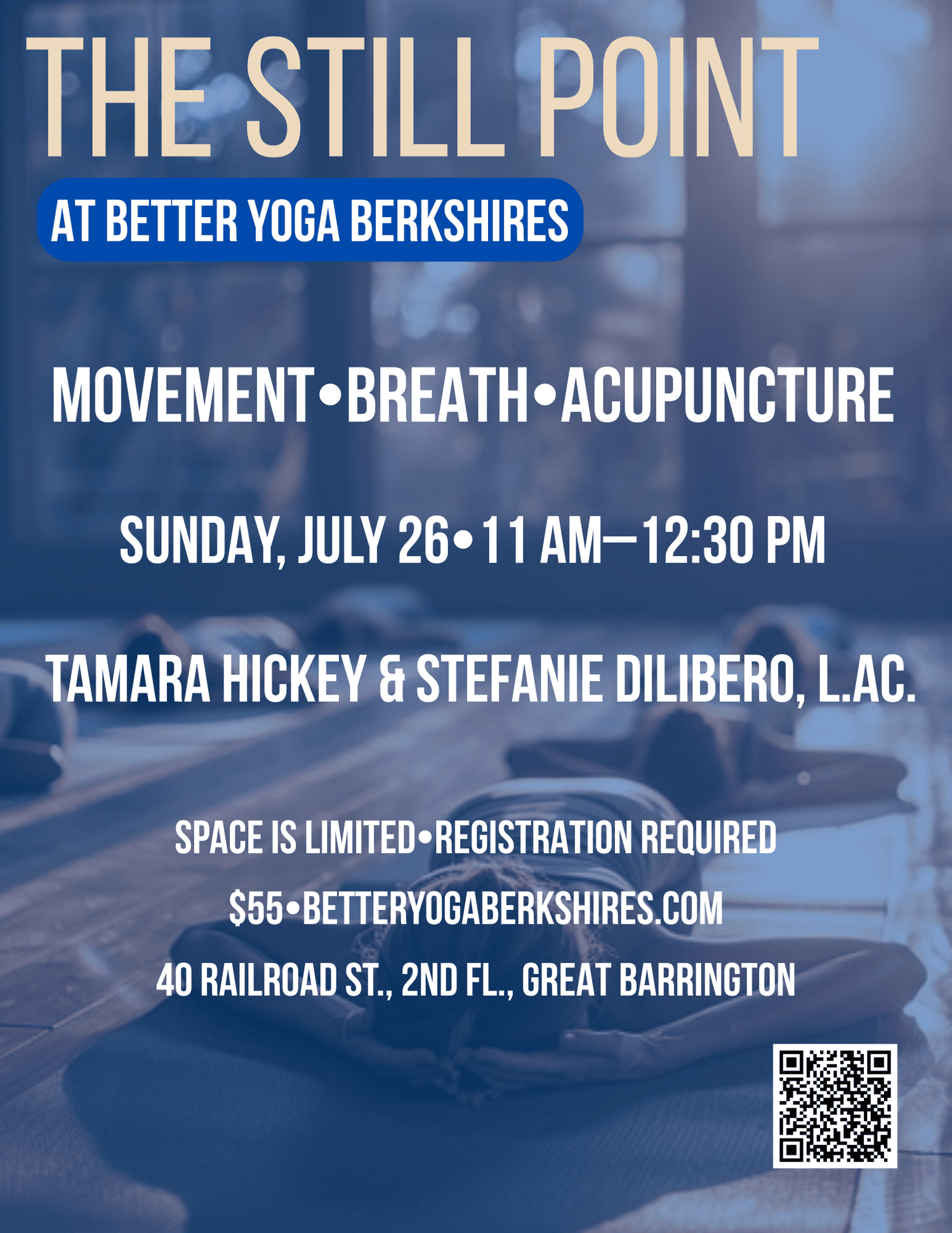 the still point — restorative workshop poster